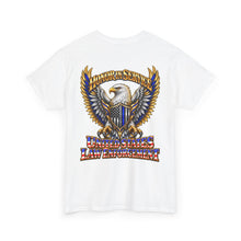 Load image into Gallery viewer, United States Law Enforcement Honoring Service Eagle 2 sides T-Shirt