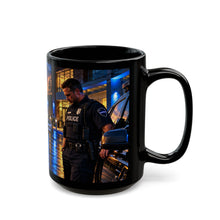 Load image into Gallery viewer, Night Shift Ends, Strength Remains Police Officer Inspirational Black Mug