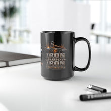 Load image into Gallery viewer, Men’s Ministry Coffee Mug — "Iron Sharpens Iron" Black 15oz Church Mug