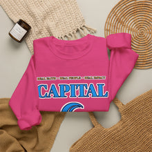 Load image into Gallery viewer, Capital Church Crewneck Sweatshirt — Blue Dove Logo Christian Ministry Pullover