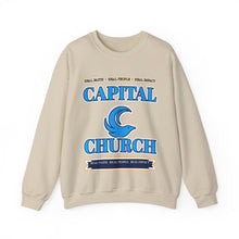 Load image into Gallery viewer, Capital Church Crewneck Sweatshirt — Blue Dove Logo Christian Ministry Pullover