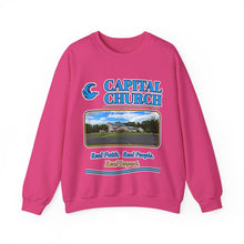 Load image into Gallery viewer, Capital Church Crewneck Sweatshirt — 'Real Faith. Real People. Real Impact.'