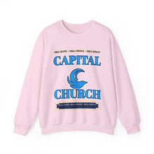 Load image into Gallery viewer, Capital Church Crewneck Sweatshirt — Blue Dove Logo Christian Ministry Pullover