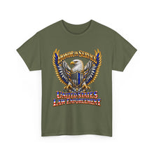 Load image into Gallery viewer, United States Law Enforcement Honoring Service Eagle 2 sides T-Shirt