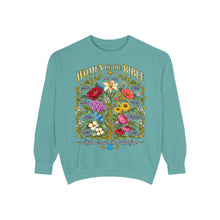 Load image into Gallery viewer, Women of the Bible Sweatshirt — Floral Illustrated Faith Crewneck