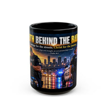 Load image into Gallery viewer, Faith Behind the Badge Black Mug