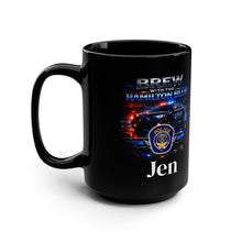 Load image into Gallery viewer, Police “Brew with the Blue” 15oz Black Coffee Mug – Jen