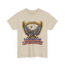 Load image into Gallery viewer, United States Law Enforcement Honoring Service Eagle 2 sides T-Shirt