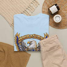 Load image into Gallery viewer, United States Law Enforcement Honoring Service Eagle 2 sides T-Shirt