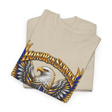 Load image into Gallery viewer, United States Law Enforcement Honoring Service Eagle 2 sides T-Shirt