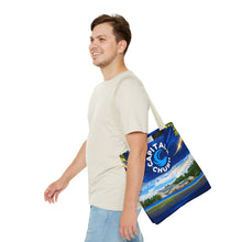 Load image into Gallery viewer, Capital H Church All-Over Print Tote Bag — Scenic Logo Church Tote