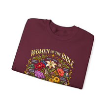 Load image into Gallery viewer, Women's Bible Floral Crewneck Sweatshirt — "Women of the Bible" Vintage Botanical Design