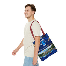 Load image into Gallery viewer, Capital H Church Tote Bag – 'Real Faith. Real People. Real Impact.' All-Over Print