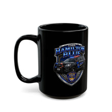 Load image into Gallery viewer, Hamilton Blue Police Mug – Black 15oz Coffee Cup