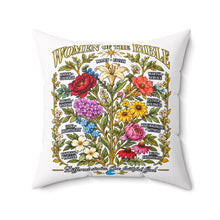 Load image into Gallery viewer, Women of the Bible Floral Decorative Pillow