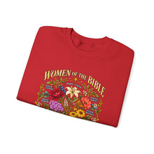 Load image into Gallery viewer, Women's Bible Floral Crewneck Sweatshirt — "Women of the Bible" Vintage Botanical Design