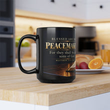 Load image into Gallery viewer, Blessed Are The Peacemakers Black Mug