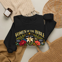 Load image into Gallery viewer, Women of the Bible Floral Crewneck Sweatshirt — Scriptural Names &amp; Botanical Illustration