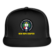 Load image into Gallery viewer, NEW HOPE Trucker Hat - black/black