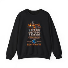 Load image into Gallery viewer, Men's Ministry Sweatshirt — "Iron Sharpens Iron" Proverbs 27:17 Crewneck