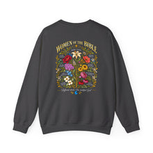 Load image into Gallery viewer, Women's Bible Floral Crewneck Sweatshirt — "Women of the Bible" Vintage Botanical Design