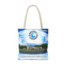 Load image into Gallery viewer, Capital Church Scenic Tote Bag — 'Real Faith. Real People. Real Impact.'