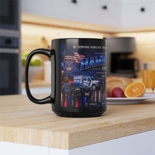 Load image into Gallery viewer, Hamilton Police Division 15oz Black Coffee Mug — Thin Blue Line Tribute