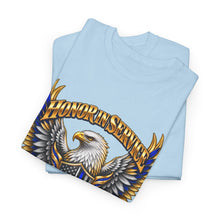 Load image into Gallery viewer, United States Law Enforcement Honoring Service Eagle 2 sides T-Shirt