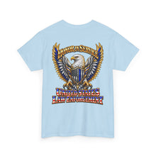 Load image into Gallery viewer, United States Law Enforcement Honoring Service Eagle 2 sides T-Shirt