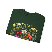 Load image into Gallery viewer, Women of the Bible Floral Crewneck Sweatshirt — Scriptural Names &amp; Botanical Illustration