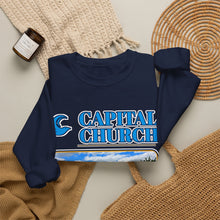 Load image into Gallery viewer, Capital Church Crewneck Sweatshirt — 'Real Faith. Real People. Real Impact.'