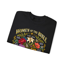 Load image into Gallery viewer, Women of the Bible Floral Crewneck Sweatshirt — Scriptural Names &amp; Botanical Illustration