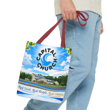 Load image into Gallery viewer, Capital Church Scenic Tote Bag — 'Real Faith. Real People. Real Impact.'