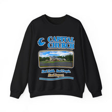 Load image into Gallery viewer, Capital Church Crewneck Sweatshirt — 'Real Faith. Real People. Real Impact.'