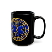 Load image into Gallery viewer, Emergency Medical Services EMT Star of Life Black Mug