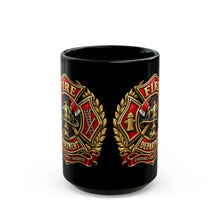 Load image into Gallery viewer, Fire Department Service &amp; Sacrifice Black Mug