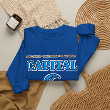 Load image into Gallery viewer, Capital Church Crewneck Sweatshirt — Blue Dove Logo Christian Ministry Pullover