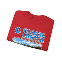 Load image into Gallery viewer, Capital Church Crewneck Sweatshirt — 'Real Faith. Real People. Real Impact.'