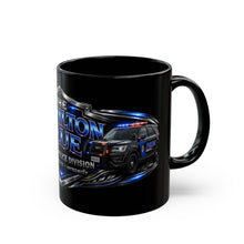 Load image into Gallery viewer, Hamilton Blue Police Division Black Mug – "The Hamilton Blue" Honor • Service • Integrity (11oz/15oz)