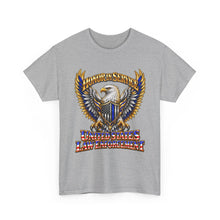 Load image into Gallery viewer, United States Law Enforcement Honoring Service Eagle 2 sides T-Shirt