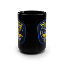 Load image into Gallery viewer, Hamilton NJ Police Badge Black Mug — 15oz Commuter Coffee Cup