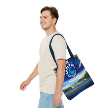Load image into Gallery viewer, Capital H Church All-Over Print Tote Bag — Scenic Logo Church Tote