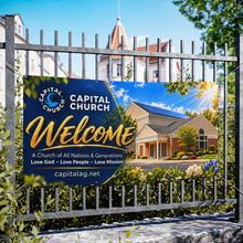 Load image into Gallery viewer, Vinyl Outdoor Welcome Sign for Capital Church