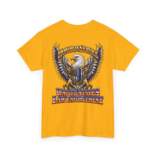 Load image into Gallery viewer, United States Law Enforcement Honoring Service Eagle 2 sides T-Shirt