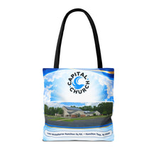 Load image into Gallery viewer, Capital Church Scenic Tote Bag — 'Real Faith. Real People. Real Impact.'