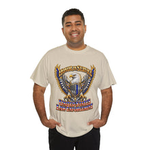 Load image into Gallery viewer, United States Law Enforcement Honoring Service Eagle 2 sides T-Shirt