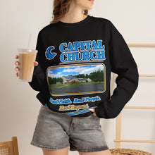 Load image into Gallery viewer, Capital Church Crewneck Sweatshirt — 'Real Faith. Real People. Real Impact.'