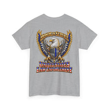 Load image into Gallery viewer, United States Law Enforcement Honoring Service Eagle 2 sides T-Shirt