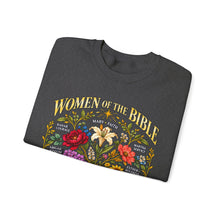 Load image into Gallery viewer, Women of the Bible Floral Crewneck Sweatshirt — Scriptural Names &amp; Botanical Illustration