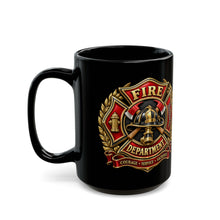 Load image into Gallery viewer, Fire Department Service &amp; Sacrifice Black Mug